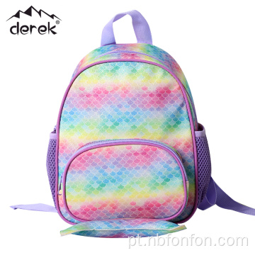 Mochila de sereia/arco -íris Backpack infantil